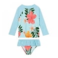 thumbnail image 4 of RTKFRFLM Girls 2-Piece Long Sleeve Bikini Set Western Style Print Rash Guard for Kids Ages 2-8 UV Sun Protection Wear, 4 of 4