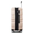thumbnail image 2 of 3PCS Expandable ABS Hardshell Suitcase Luggage Sets with TSA Lock,20"/24"/28" Champagne, 2 of 5