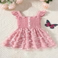 thumbnail image 2 of Robe d'Été pour Fille Sans Manches à Boutons devant Butterfly Robe Trapèze, 2 of 9