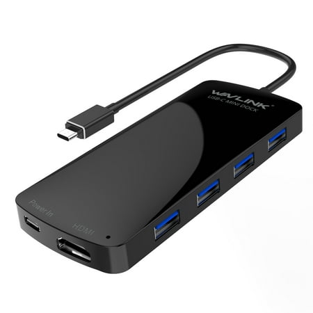 USB-C Hub, Wavlink 6-in-1 Type C USB Hub with Power ...