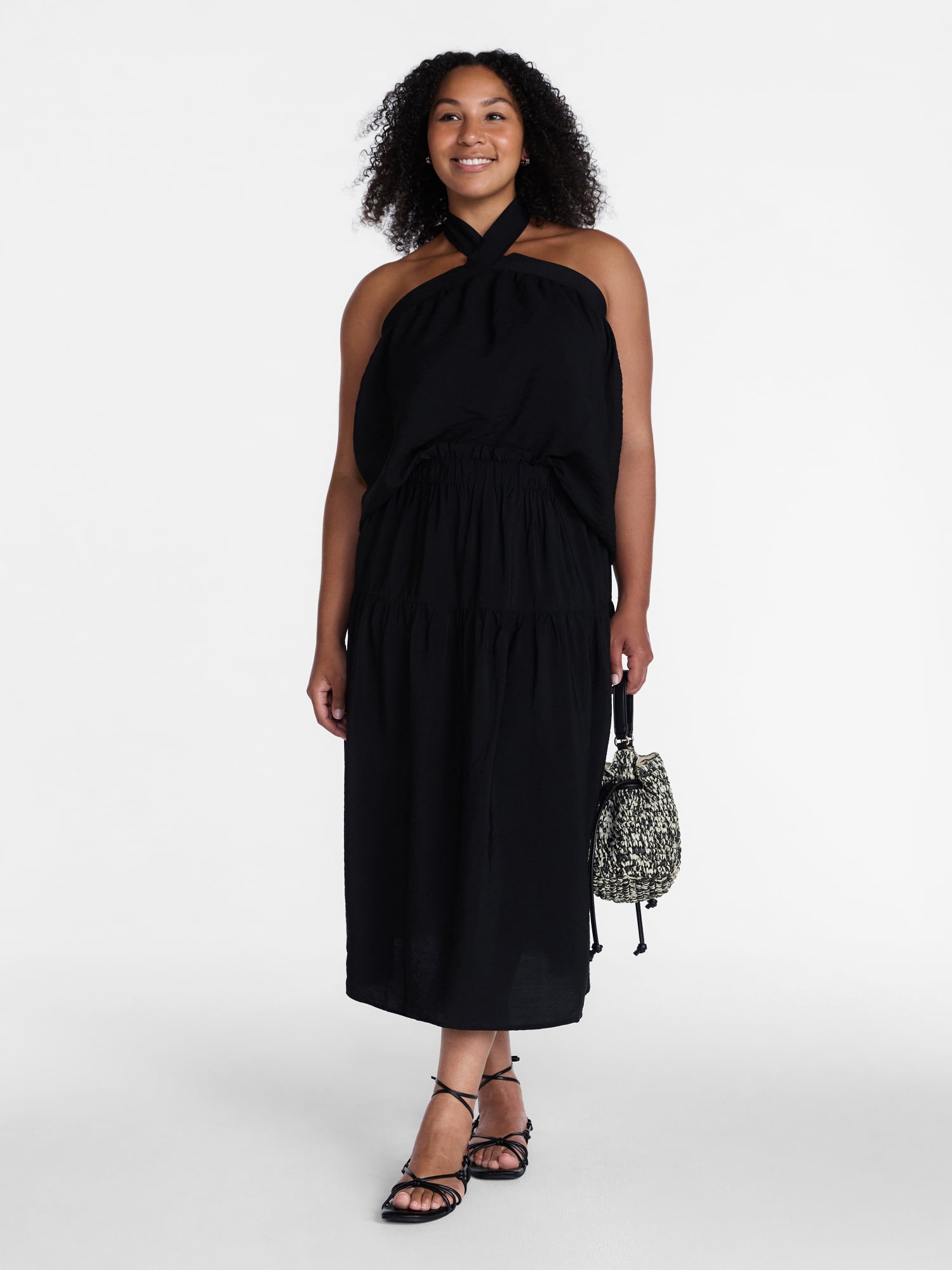 Time and Tru Women’s Tiered Maxi Skirt, Sizes XS-XXXL