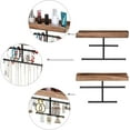 thumbnail image 3 of Hanging Wall Mounted Jewelry Organizer With Rustic Wood Jewelry Holder Display For Necklaces Br, 3 of 5