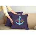 thumbnail image 2 of Ambesonne Live Laugh Love Throw Pillow Cover 2 Pack, Nautical Anchor, 16", Multicolor, 2 of 7
