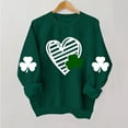 thumbnail image 2 of FAIWAD Chandails en Molleton pour Femmes de la Saint-Patrick Manches Longues Col Rond Épaule Tombante Pull Ample, 2 of 4