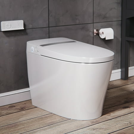 ELLAI Modern Smart Toilet-One Piece Bidet Toilet with Auto Flush Heated Seat Multi-Function Remote Control Instant Warm Water and Dry