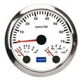 thumbnail image 2 of 3 In 1 85mm Tachometer 7000rpm Oil Pressure Water Temp 7 Color Backlight Truck Tractor Car, 2 of 7
