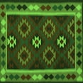 thumbnail image 1 of Ahgly Company Indoor Square Oriental Green Traditional Area Rugs, 5' Square, 1 of 1