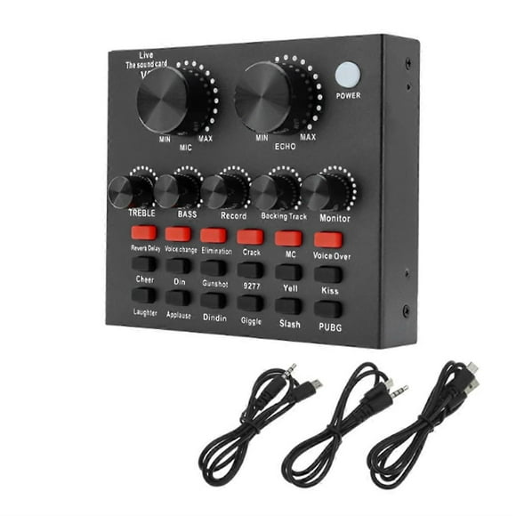 V8 Sound Card Voice Change Live Streaming Singing Karaoke Headset Live External Sound Card Record fo