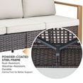 thumbnail image 3 of PARKWELL Outdoor 3-Seat Patio Sofa Furniture,Weather Resistant Wicker Couch with Deep Seat Anti-Slip Cushion,Beige, 3 of 10