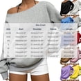 thumbnail image 4 of Women’s Casual Off Shoulder Sweatshirt Long Sleeve Loose Solid Long Sleeve Lightweight Tops Y2k Pullovers, 4 of 7