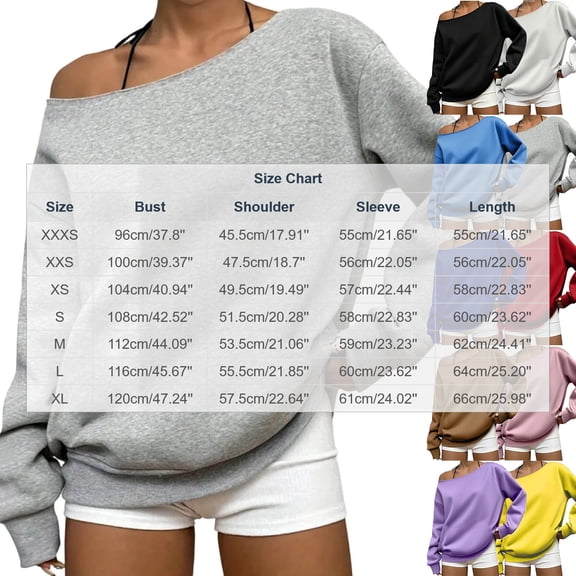 Womens Off The Shoulder Sweatshirt Drop Shoulder Oversized Long Sleeve Pullover Top College Teen Preppy Y2K Slouchy Clothes 2026