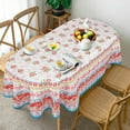 thumbnail image 2 of Pioneer Design Ladies Dishes Tablecloth, Floral Table Cloth, Vintage Tablecover for Oval Tables 54 x 72, Perfect for Kitchen Dinner, Restaurant, Holiday Picnic Party Table Cover, 2 of 6