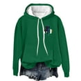 thumbnail image 4 of TRUBKH hoodies for women Fleece Sweatshirts womens long sleeve tops women sweatshirt graphic hoodie Summer Oversized Hoodies Casual Shirts Tops Lightweight Pullover With Pockets Green L, 4 of 6