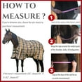 thumbnail image 4 of Jeffers Solaris 1200 Denier Turnout Blanket with Extended Neck Design - Brown & Cream Plaid 75" - Waterproof, Breathable Horse Blanket with 360g Polyfill, Ideal Protection for Winter, Heavyweight, 4 of 8