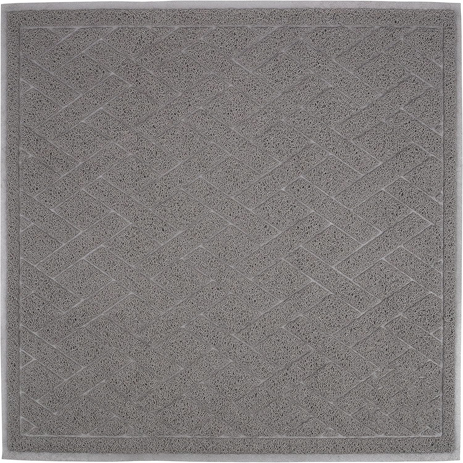Cat Litter Mat, Jumbo XX-Large, 4x3 Feet, Fits Two Litter Boxes or Extra Coverage for One Box, Gray