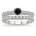 thumbnail image 2 of 1.5 Carat Black Diamond Elegant Bridal Set on 10k White Gold, 2 of 2