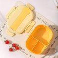 thumbnail image 6 of Three-compartment Lunch Box, Small Fresh Bento Box with Tableware Portable Travel, Divided Container for Office, Leakproof Meal Prep Container, Reusable Food Storage, 6 of 7