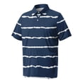 thumbnail image 5 of Big and Tall Golf Shirts for Men Moisture Wicking Polos for Men Business Casual Mens Polo Striped Summer Classis Loose Fit Short Sleeve Golf Shirts Blue 5XL, 5 of 6
