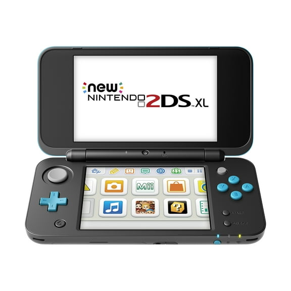 Restored New Nintendo 2DS XL System w/ Mario Kart 7 Pre-installed, Black & Turquoise (Refurbished)