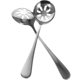 thumbnail image 5 of ColoMX Cuchas perforadas 2 piezas Cucharas ranuradas de acero inoxidable Suponas de comida para servir, 5 of 7