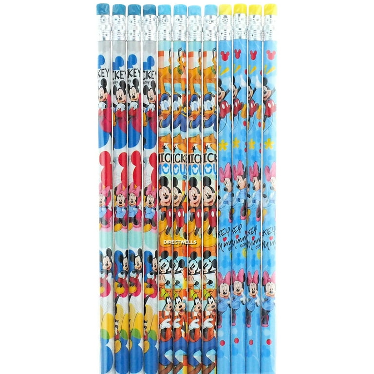 Disney Mickey Mouse and Friends Authentic Licensed 12 Wood Pencils
