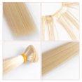 thumbnail image 3 of 5 pelucas de pelo liso de 15 cm resistentes al calor, hechas a mano, para muñecas, extensiones de pelo de trama para proyectos escolares en casa (caqui oscuro), 3 of 6