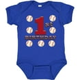 thumbnail image 3 of Inktastic First Birthday Baseball Boys Baby Bodysuit, 3 of 5