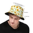 thumbnail image 3 of ZICANCN Sunflower Template Flower Sunshade Bucket Hat , Unisex Print Double-Side-Wear Sunshade Bucket Hat for Golf Fishing Beach Outdoor, 3 of 5