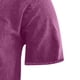 thumbnail image 3 of Camisas de Manga Corta de los Hombres de Color Sólido Casual de Pie Cuello de Bolsillo para el Verano, 3 of 4