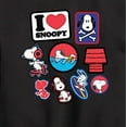 thumbnail image 3 of Peanuts - I Heart Snoopy Patches - Youth Crewneck Sweatshirt, 3 of 6