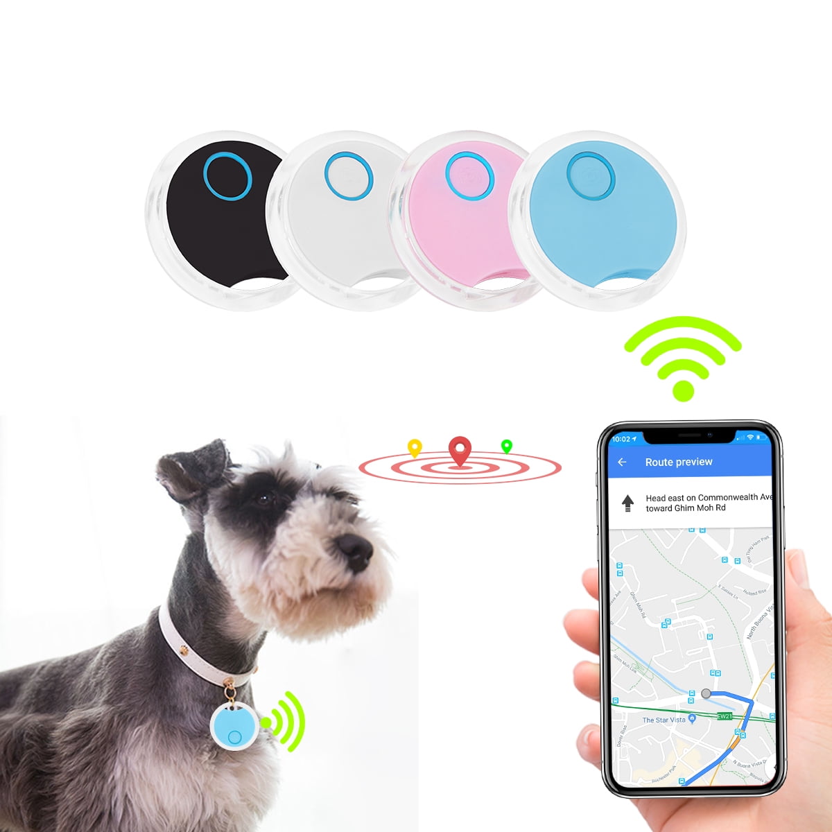 Iannan Wireless Anti Lost Alarm Sensor Device for Kids Dogs Car Wallet Smart GPS Tracker Running GPS Units