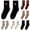 Black 1PCS & White 1PCS & Khaki 1PCS & Coffee 1PCS & Brown 1PCS, variant on KKBOTIVE Women's Ankle Socks, Cute Cow Print Athletic Sock Cozy Soft Crew Neck Socks 2Pc