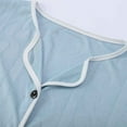 thumbnail image 5 of JIANJIA Pajamas For Women Set Solid Color Lapel Long Sleeve Tops With Pants Two Piece Loungewear Nightwear, 5 of 7
