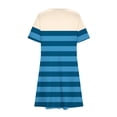 thumbnail image 4 of Ovzne Robes pour Femmes Robe Décontractée Imprimée à Manches Courtes Col Rond Robe pour Femmes Grande Taille Robe à Manches Courtes Imprimée Liquidation, 4 of 6