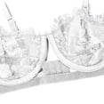 thumbnail image 4 of JSGEK Women Lace Trim Deep V Neck Chemise Dress Flared Silhouette Adjustable Spaghetti Straps Lingerie Set White M, 4 of 6