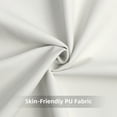 thumbnail image 6 of Furniliving Modern Swivel Accent Chair Faux PU Adjustable Vanity Chairs Upholstered MakeUp Chair Lounge Chair for Bedroom, White, 6 of 7