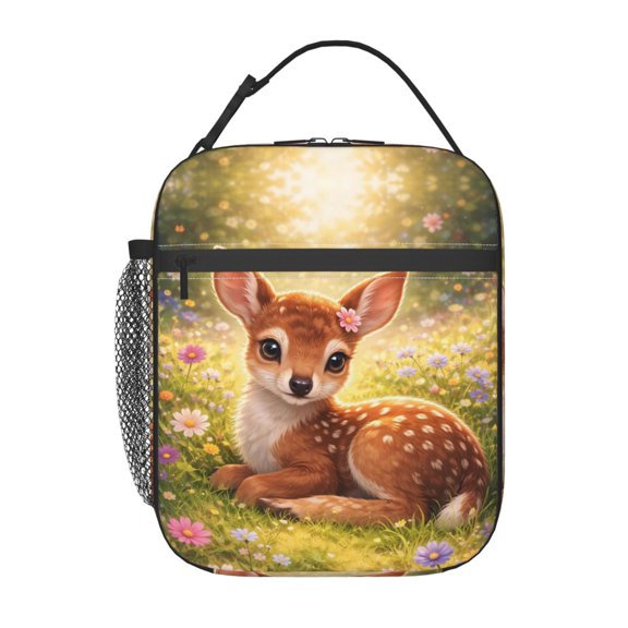 Fawn Lunch Bag Reusable Thermal Lunch Tote with Handle for Women and Men