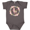 thumbnail image 3 of Inktastic Llama Rose Flower Wreath Girls Baby Bodysuit, 3 of 5