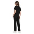 thumbnail image 4 of bbyeadc Women Scrubs Sets Plus Size Nursing Top Petite V-Neck Criss Cross Scrub Tops and Cargo Pants Medical Uniforms Scrubs with Pockets, Black S, 4 of 6