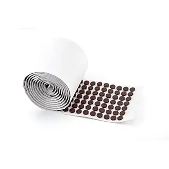 HANDYCT Heavy Duty Self-Adhesive Felt Pad Bumpers, 3/8" Diameter, 1/8" Height, R