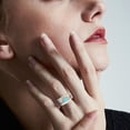 thumbnail image 5 of CILENON Diamond Rings Vintage Glass Plated Tricolor Mens And Womens Rings Wedding Gemstone Rings Crystal Rings Diamond Band Rings for Women Engagement Rings(Silver,9), 5 of 6