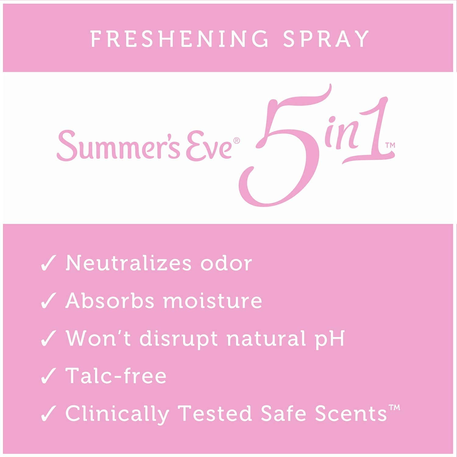 Summer's Eve Deodorant Spray, Island Splash, 2.0 Oz, 6 Pack 6 Pack