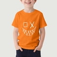 thumbnail image 2 of FSYBOA Boys T Shirts, Summer Casual Crew Neck Short Sleeve Kids Graphic Tees Orange Size 4-5 T, 2 of 5