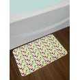 thumbnail image 2 of Abstract Bath Mat, Repeating Colorful Crayon Scribble Painting Pattern on Plain Backdrop, Plush Bathroom Decor Mat with Non Slip Backing, 29.5" X 17.5", Multicolor, by Ambesonne, 2 of 2