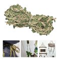 thumbnail image 3 of 10m Simulation Leaves Mixed Braid Forest Series Hemp Rope Rattan Decoration Khaki, 3 of 8