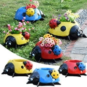 Ladybug Simulation Flower Planters Garden Pots Statues Decor Indoors Outdoors Supplies for Herb, Orchid, Peach Lily, Aloe Plant, Succulent Planters