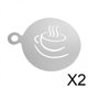 thumbnail image 1 of 2 Plantillas Portátiles Para Capuchino Arts, Accesorios De Barra, Mousse, Avena, Cupcakes, Taza De Café, 1 of 8