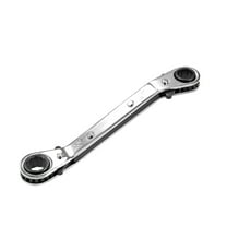 Uxcell 3/8'' x 7/16'' Double Box End Reversible Ratcheting Wrench Carbon Steel Silver Tone 1pcs