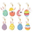 thumbnail image 6 of HILABEE 8 Pieces Easter Bunny Hanging Decorations Easter Rabbit Pendant with Rope Art Rabbit Hanging Ornament for Living Room Bedroom, 6 of 8