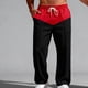 thumbnail image 1 of Ceisia Men Casual Sport Solid Color Pants Elastic Waist Drawstring Pocket Gift Trousers, 1 of 9